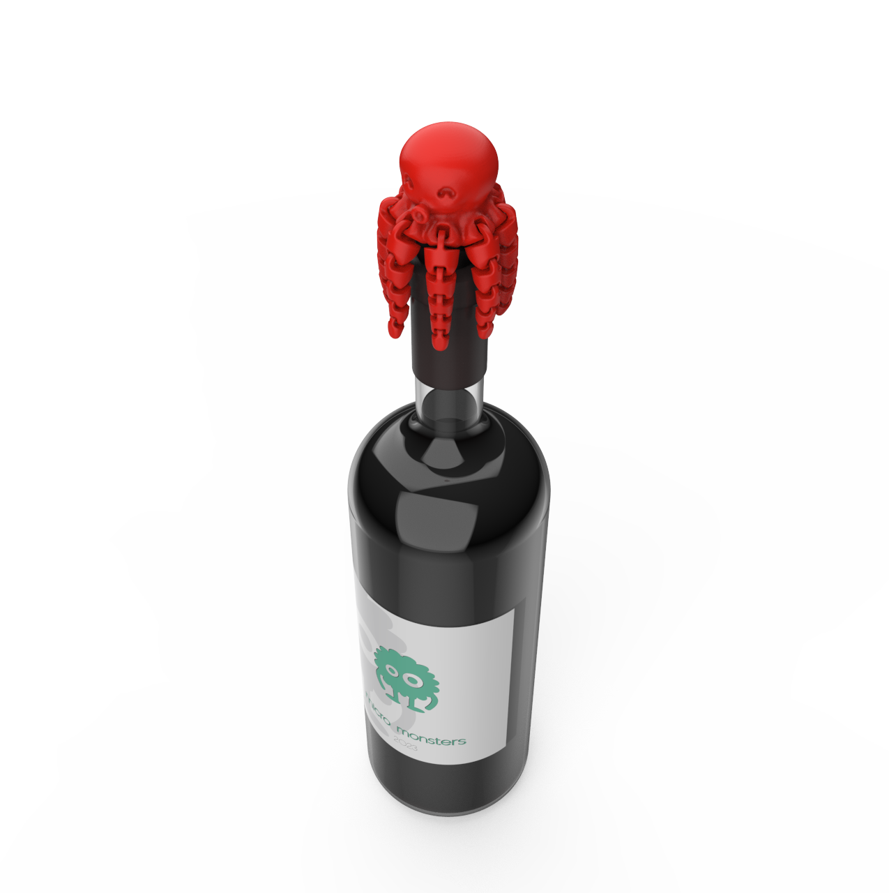 Octopus wine stopper wine product fresh wine wijnstopper flessenstopper kado duurzaam gerecycled cadeau gift nieuw